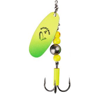 Savage gear třpytka caviar spinner fluo yellow/chartreuse-velikost 4 14 g