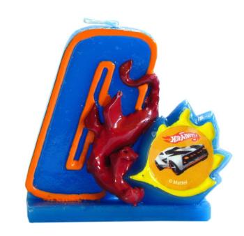 Narozeninová svíčka Hot Wheels číslo 0 - Arpex