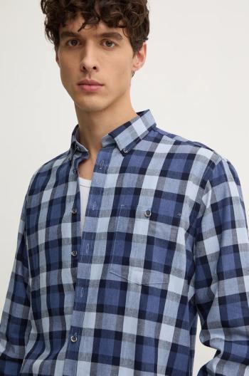 Bavlněná košile Lindbergh Lindbergh x Jack's tmavomodrá barva, regular, s límečkem button-down, 3-210116