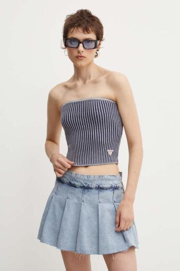 Top Guess Originals dámský, tmavomodrá barva, odkrytá záda, W4YR27 Z1090