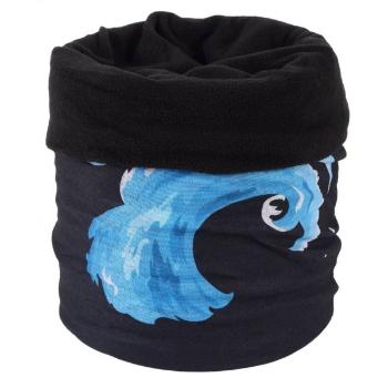 Finmark MULTIFUNCTIONAL SCARF WITH FLEECE Multifunkční šátek s fleecem, černá, velikost