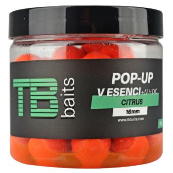 Tb baits plovoucí boilie pop-up orange citrus + nhdc 65 g-16 mm