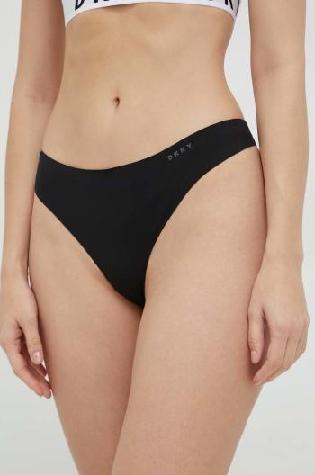 Tanga Dkny černá barva, DK5026