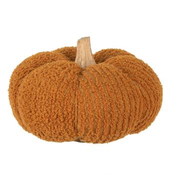 Oranžová látková dekorace dýně Pumpkin L - Ø 15*12 cm 65451