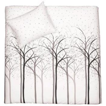 SCANquilt povlečení SATÉN DESIGN trees béžovočerná (29346)