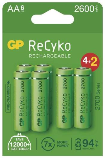 Tölthető elem GP ReCyko 2700 AA (HR6), 6 db