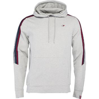 Tommy Hilfiger TEXTURED TAPE HOODY Pánská mikina, šedá, velikost