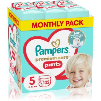 Pampers Premium Care Pants Monthly Pack Size 5 jednorázové plenkové kalhotky 12-17 kg 102 ks