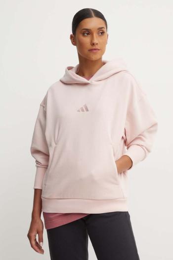 Mikina adidas All SZN dámská, růžová barva, hladká, IY6765