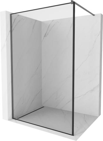 MEXEN/S Kioto Sprchová zástěna WALK-IN 80 x 200 cm, černý vzor 8 mm, grafit metal 800-080-101-95-70