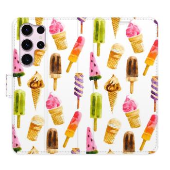 Flipové pouzdro iSaprio - Ice Cream Pattern - Samsung Galaxy S23 Ultra