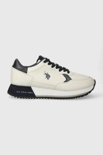 Sneakers boty U.S. Polo Assn. CLEEF bílá barva, CLEEF004W/CYN1