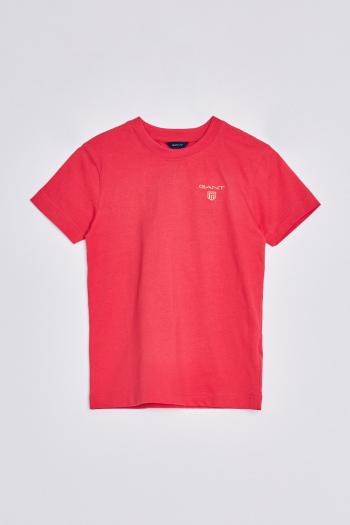 TRIČKO GANT D2. CONTRAST SHIELD T-SHIRT SCARLET RED