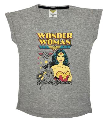 Eplus Dívčí tričko - Wonder Woman šedé Velikost - děti: 152