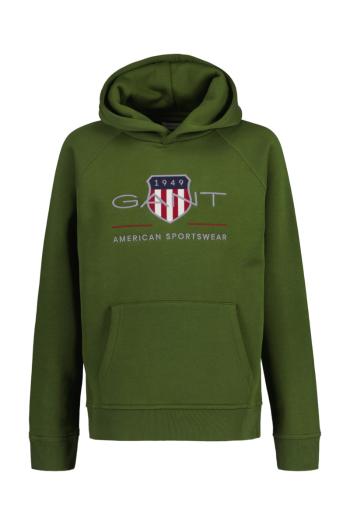 MIKINA GANT ARCHIVE SHIELD HOODIE KALE GREEN