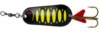 Dam třpytka effzett standard spoon uv fluo yellow black - 5,5 cm 22 g