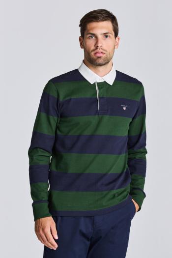 POLOKOŠILE GANT BARSTRIPE HEAVY RUGGER STORM GREEN