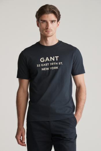 TRIČKO GANT GRAPHIC PRINTED TSHIRT BLACK