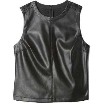 GAP VEGAN LEATHER Dámský top, černá, velikost