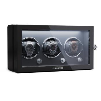 Klarstein Sarthe 3, natahovač hodinek, pro 3 hodinky, 4 režimy otáčení, LED osvětlení, zámek