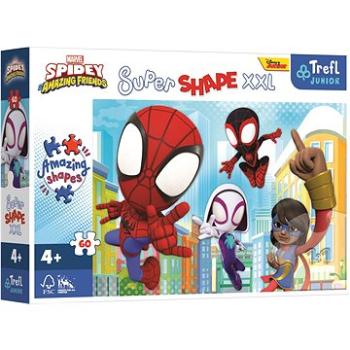 Trefl Puzzle Super Shape XXL Spidey a jeho úžasní přátelé 60 dílků (50012)