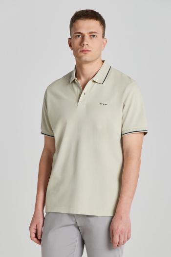 POLOKOŠILE GANT TIPPING SS PIQUE RUGGER SILKY BEIGE