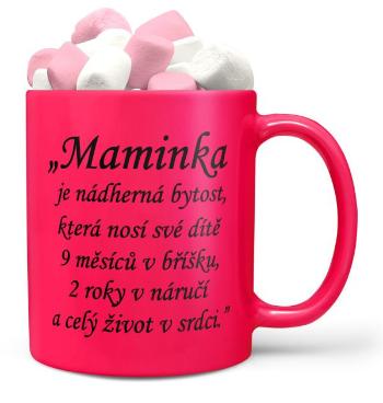 FLUO Hrnek Maminka – život v srdci (Náplň hrníčku: Marshmallow)