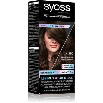 Syoss Color Metallic Collection permanentní barva na vlasy odstín 3-89 Kávově bronzový 2x50 ml