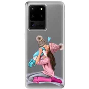 iSaprio Kissing Mom - Brunette and Boy pro Samsung Galaxy S20 Ultra (kmbruboy-TPU2_S20U)