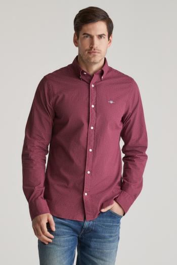 KOŠILE GANT SLIM MICRO PRINT SHIRT WINE RED