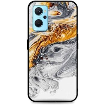 TopQ Kryt LUXURY Realme 9i pevný Marble šedo-zlatý 71092 (Sun-71092)