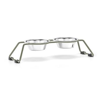 Rozsdamentes acél tálka szett állvánnyal kisállatoknak Cena Grollive S – MiaCara