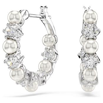 Swarovski Kruhové náušnice s křišťálovými perlami a zirkony Matrix 5709256