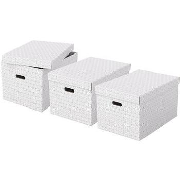 ESSELTE Home velikost L 35.5 x 30.5 x 51 cm, bílá - set 3 ks (628286)