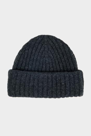 ČEPICE GANT RIBBED BEANIE ANTRACIT MELANGE