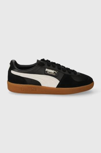 Kožené sneakers boty Puma Palermo černá barva, 396464