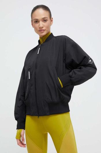 Bomber bunda adidas by Stella McCartney černá barva, přechodná, oversize, IP1370