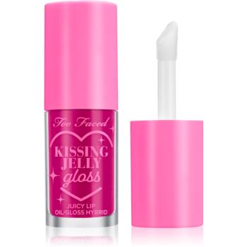 Too Faced Kissing Jelly Lip Oil Gloss olejový lesk na rty pro intenzivní hydrataci odstín Raspberry 4,5 ml