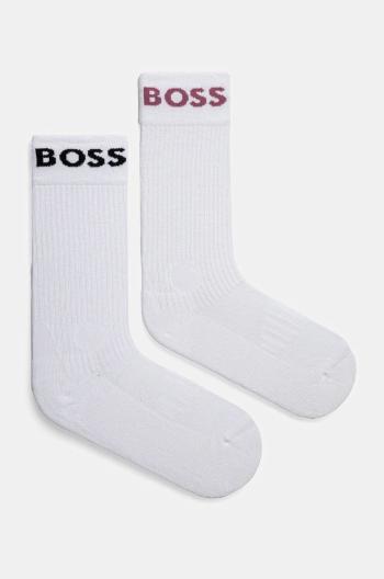 Ponožky BOSS 2-pack pánské, bílá barva