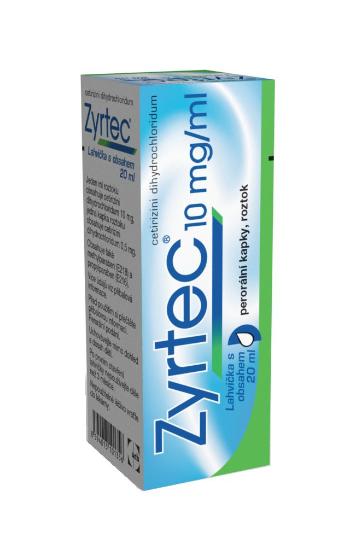 Zyrtec 10 mg/ml perorální kapky, roztok 20 ml