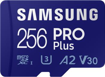 Memóriakártya Samsung MicroSDXC 256GB PRO Plus + SD adapter