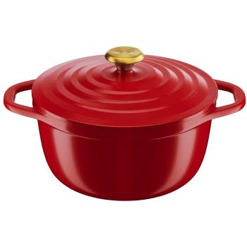 Kastrol AIR E2544655 24 cm, 4,7 l, červená, hliník, Tefal