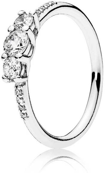 Pandora Třpytivý stříbrný prsten Timeless 196242CZ 50 mm