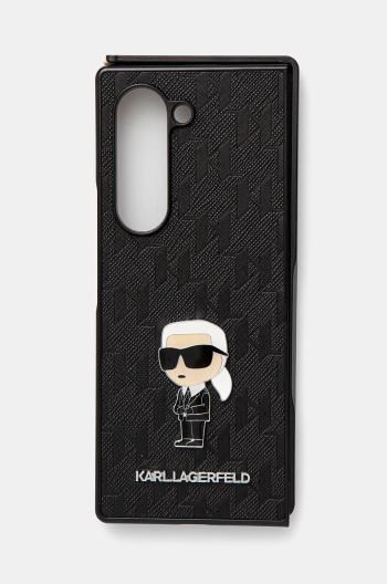 Obal na telefon Karl Lagerfeld Z Fold6 F956 černá barva, KLHCZFD6SAPKINPKK