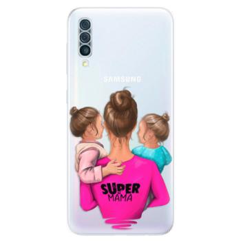 Odolné silikonové pouzdro iSaprio - Super Mama - Two Girls - Samsung Galaxy A50