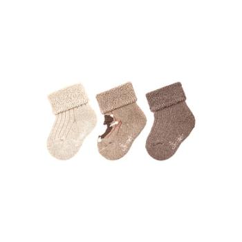 Sterntaler Dětské ponožky 3-pack beaver beige melange