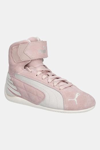 Semišové tenisky Puma Speedcat Mid ružová farba, 400384