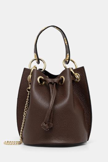 Kožená kabelka Answear Lab ružová farba