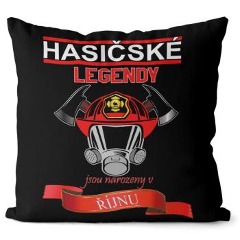 Polštář Hasičské legendy – měsíce (Velikost: 55 x 55 cm, Měsíc: 10 – Říjen)