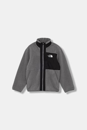 Detská fleecová mikina The North Face B YUMIORI FULL ZIP JACKET šedá farba, vzorovaná, NF0A8AZGRPI1